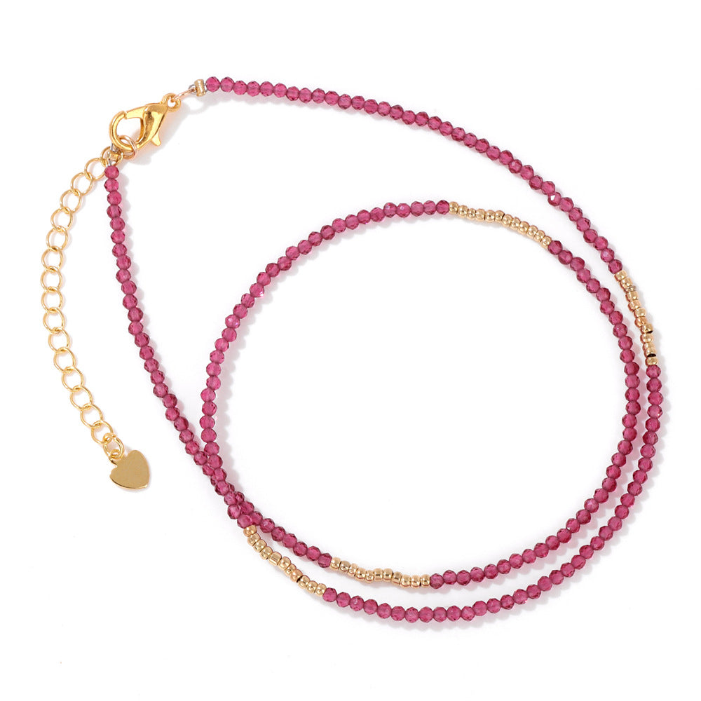 Stone Beading Clavicle Chain Female Niche Necklaces
