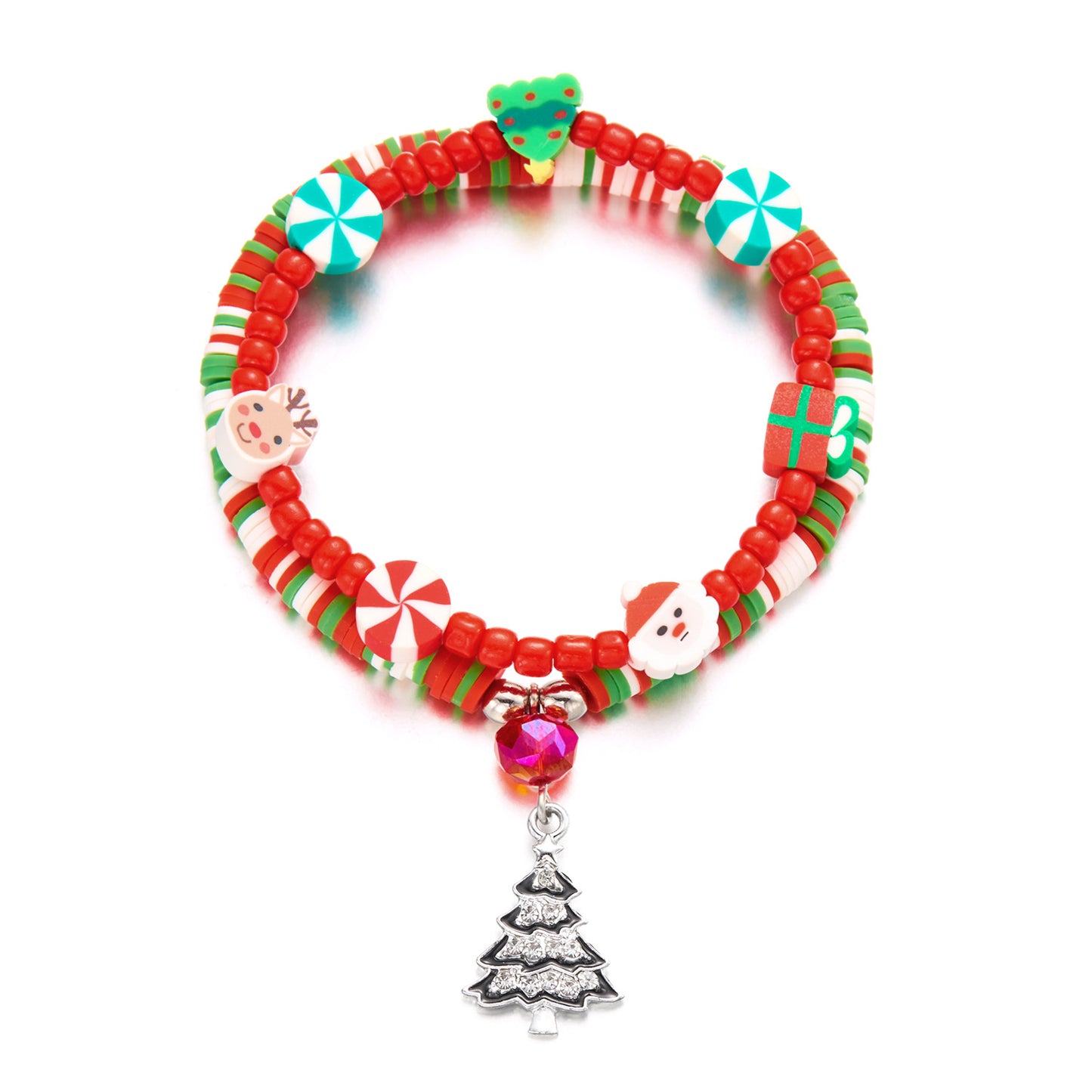 Christmas Ornaments Fashion Bead Polymer Clay Bracelets