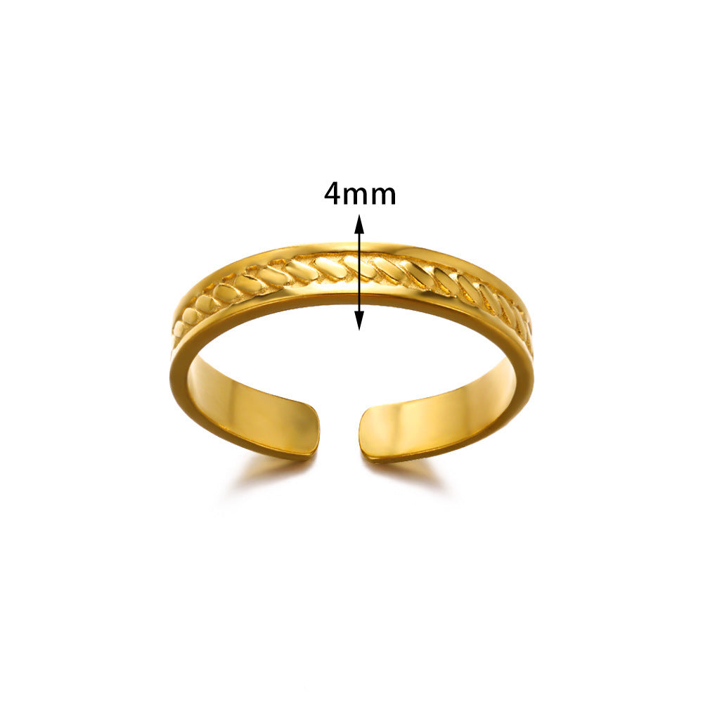 Women's Simple Geometric Chain Stainless Steel Oil Rings