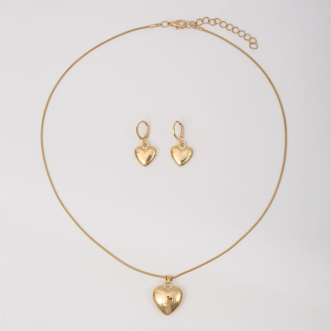 Peach Heart Suite High-grade Versatile Design Light Luxury Jewelry Set