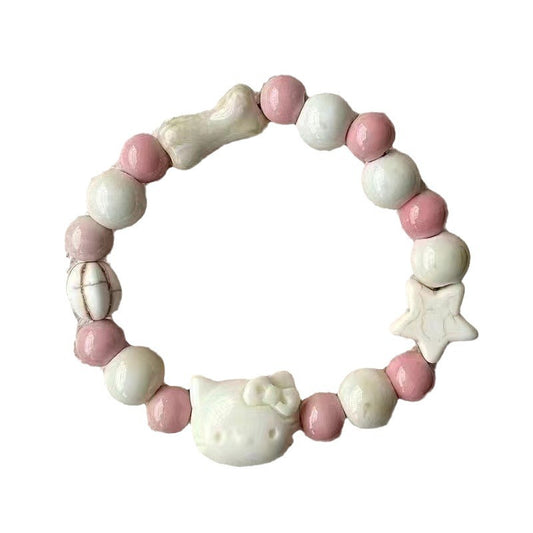 Classic Ceramic Cute Niche Design Cat Bracelets