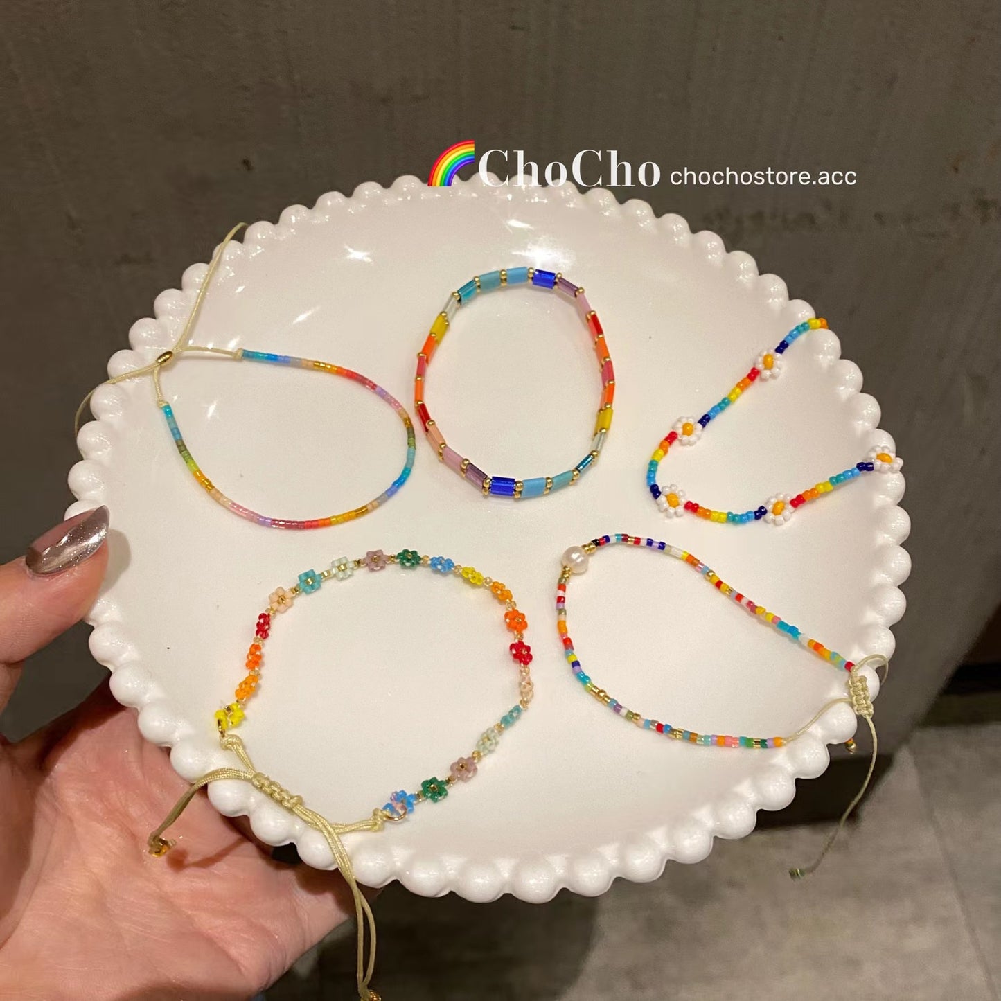 Summer Rainbow Color Dopamine Wear Design High-grade Personality Girlfriends Bracelets