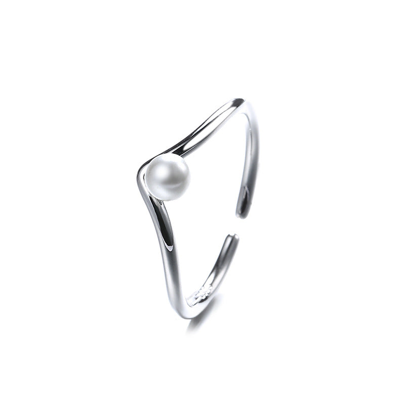 Antique Twist Pearl Gold-plated High Sense Court Rings