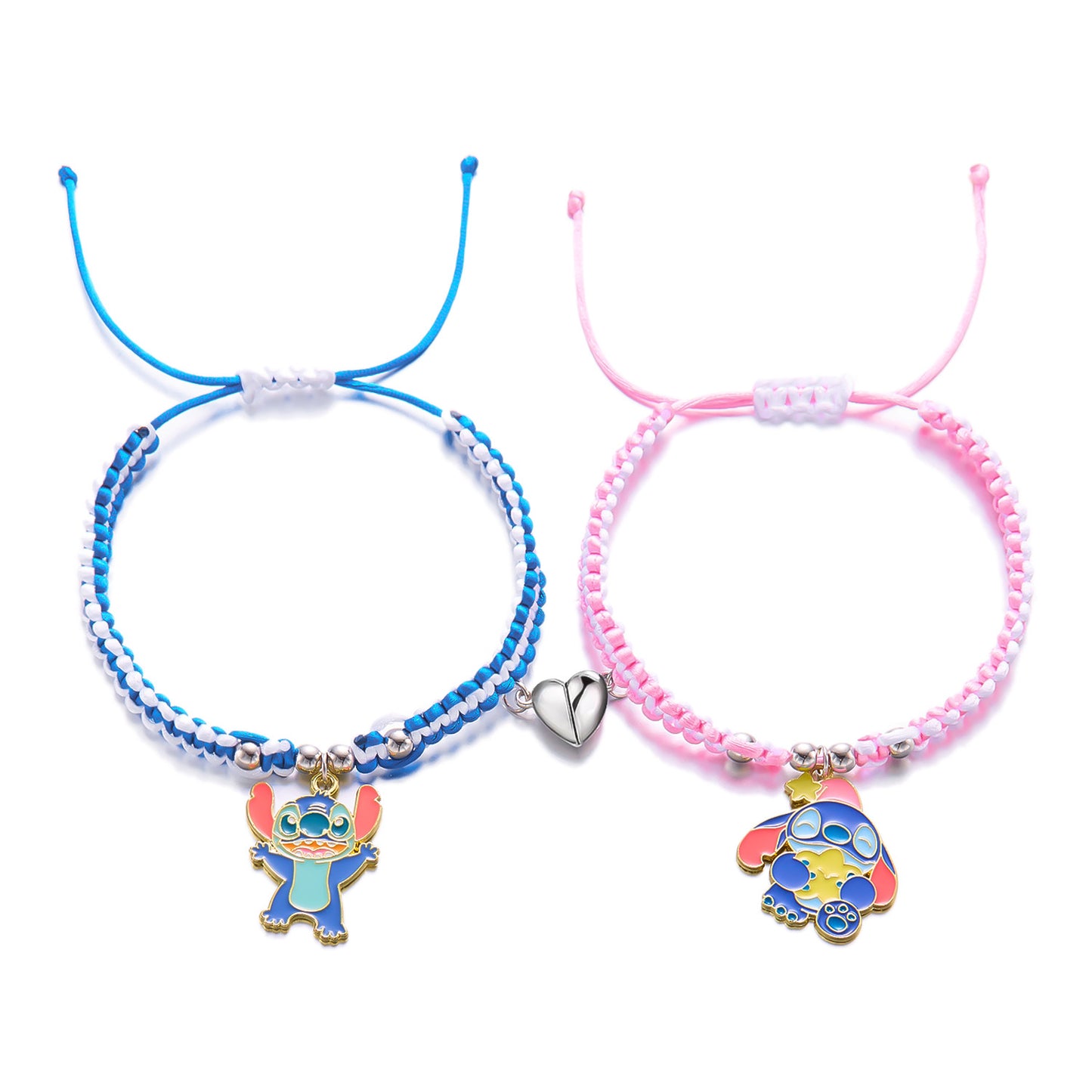 Red Blue Rope Cartoon Stitch Woven Bracelets