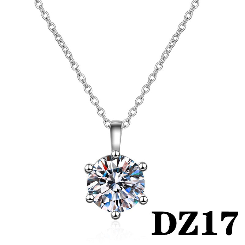 Imitation Moissanite Female White Gold Plated Pendants