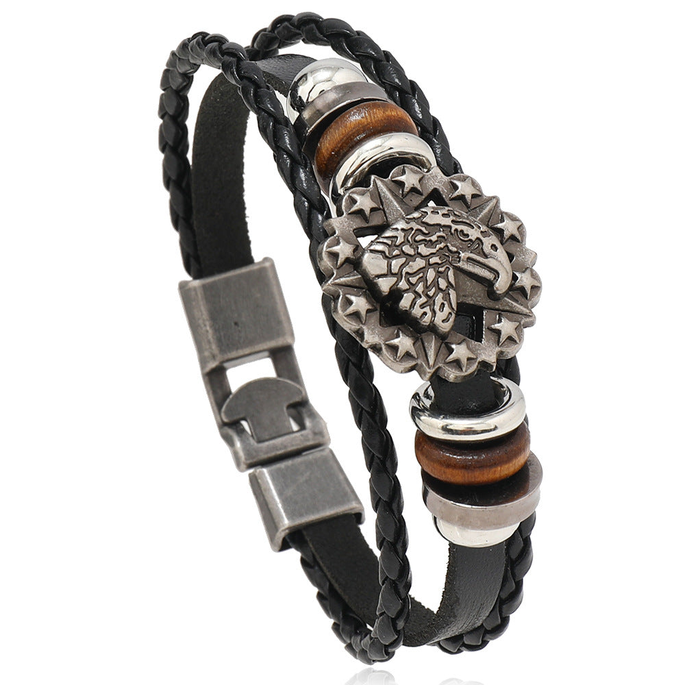 Punk Jewelry Cattle Leather Vintage Pair Bracelets