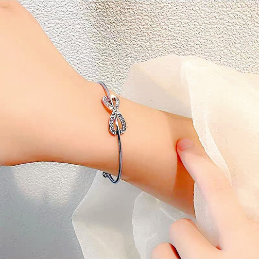 Women's Korean Style Personalized Simple With Diamond Opening Bracelet