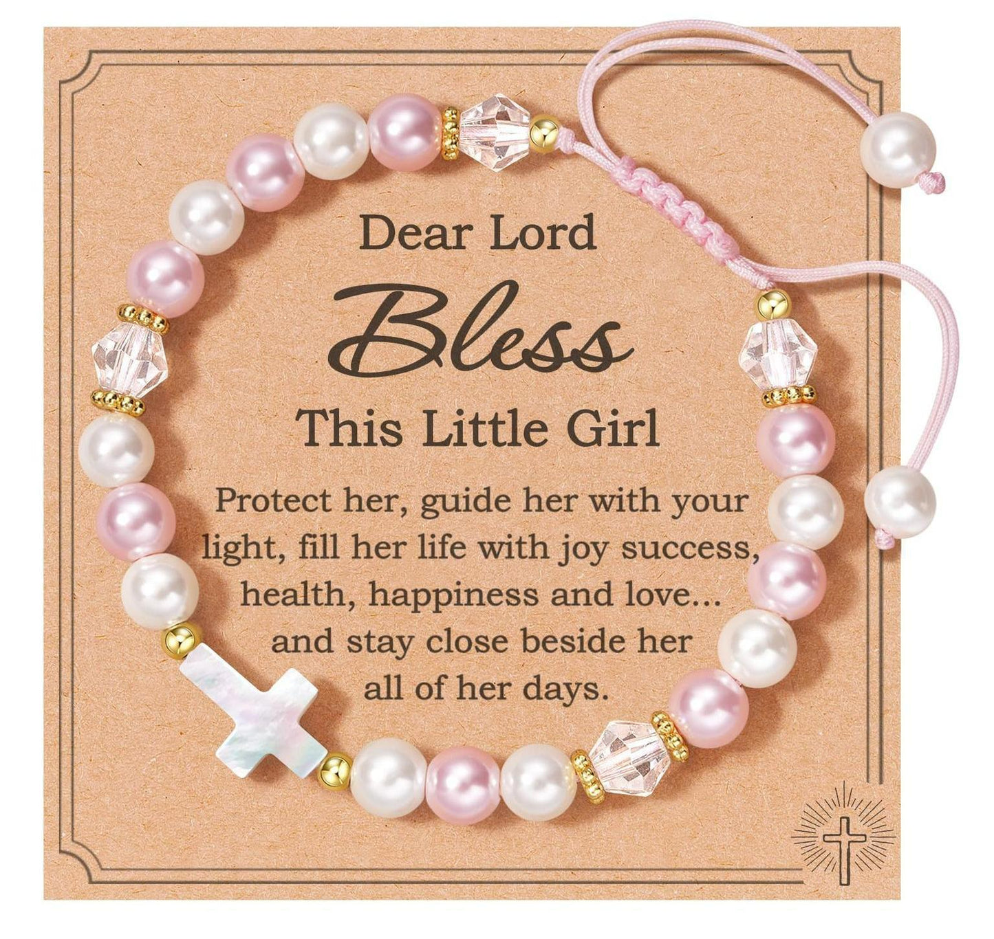 Pearl Pink Imitation Dancing Lovers Holiday Bracelets