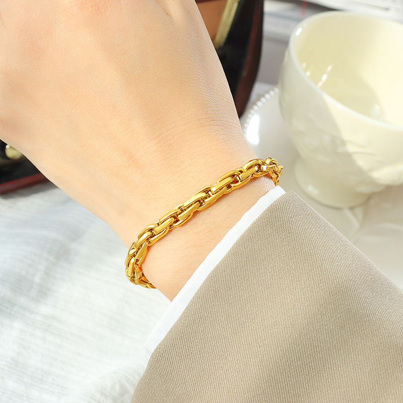 Chain Female Titanium Steel Gold-plated Hip Bracelets