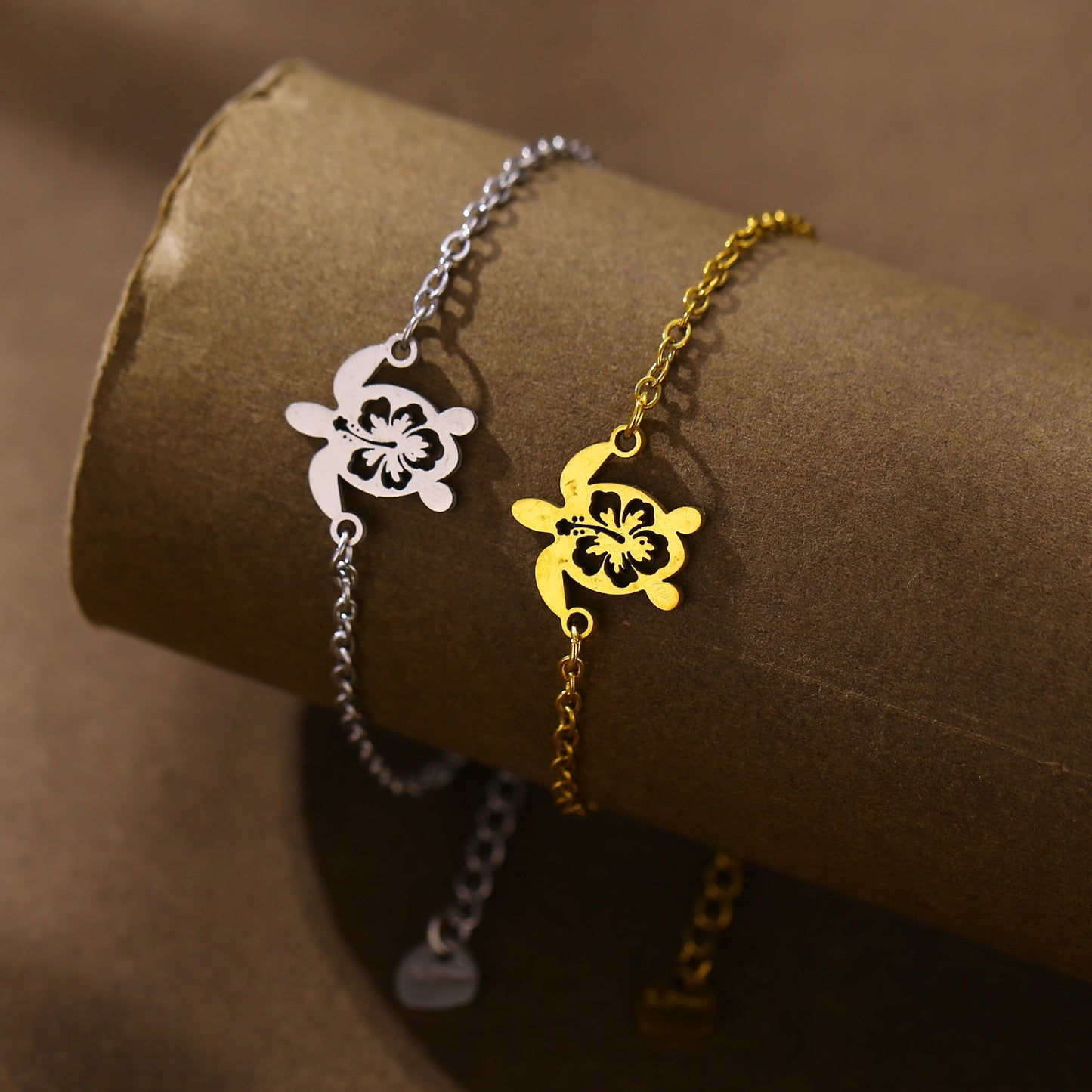 Turtle Ocean Style Cute Hollow Flower Bracelet