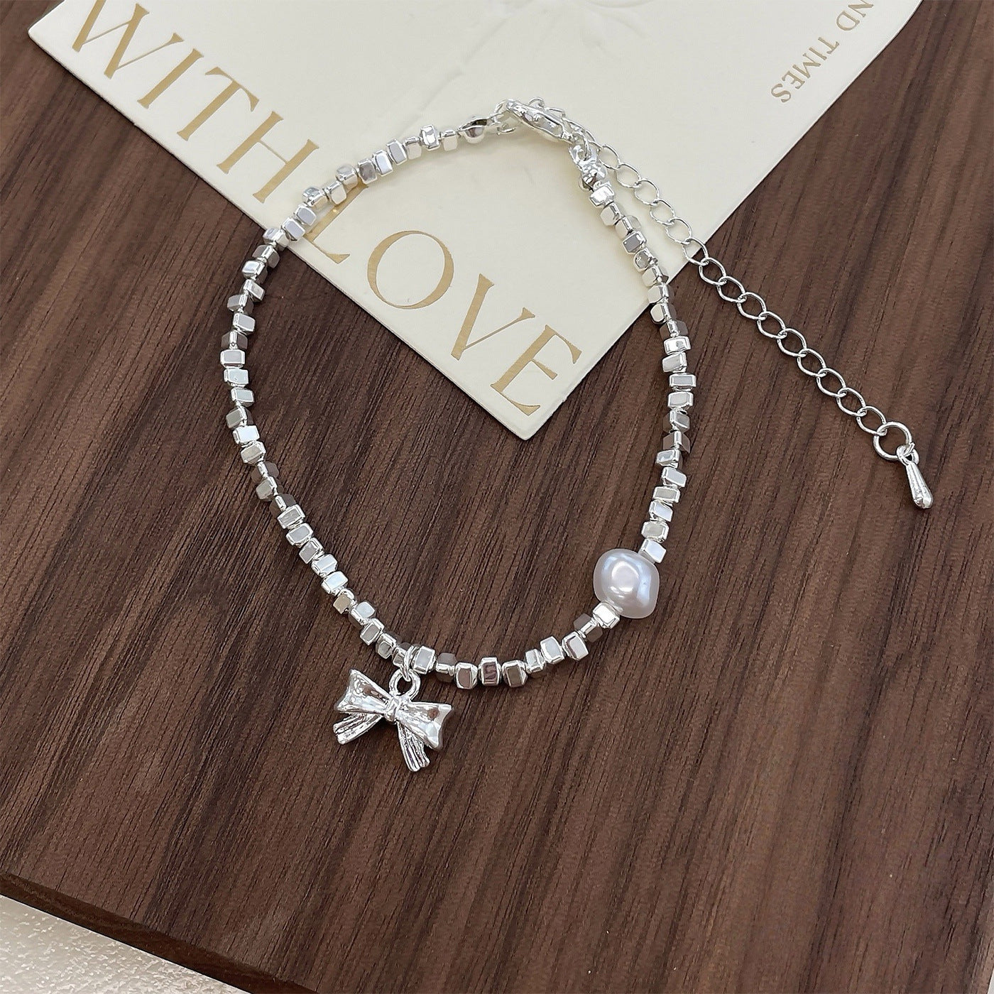 Women's Small Pieces Of Sier Beaded Summer Color Bracelets