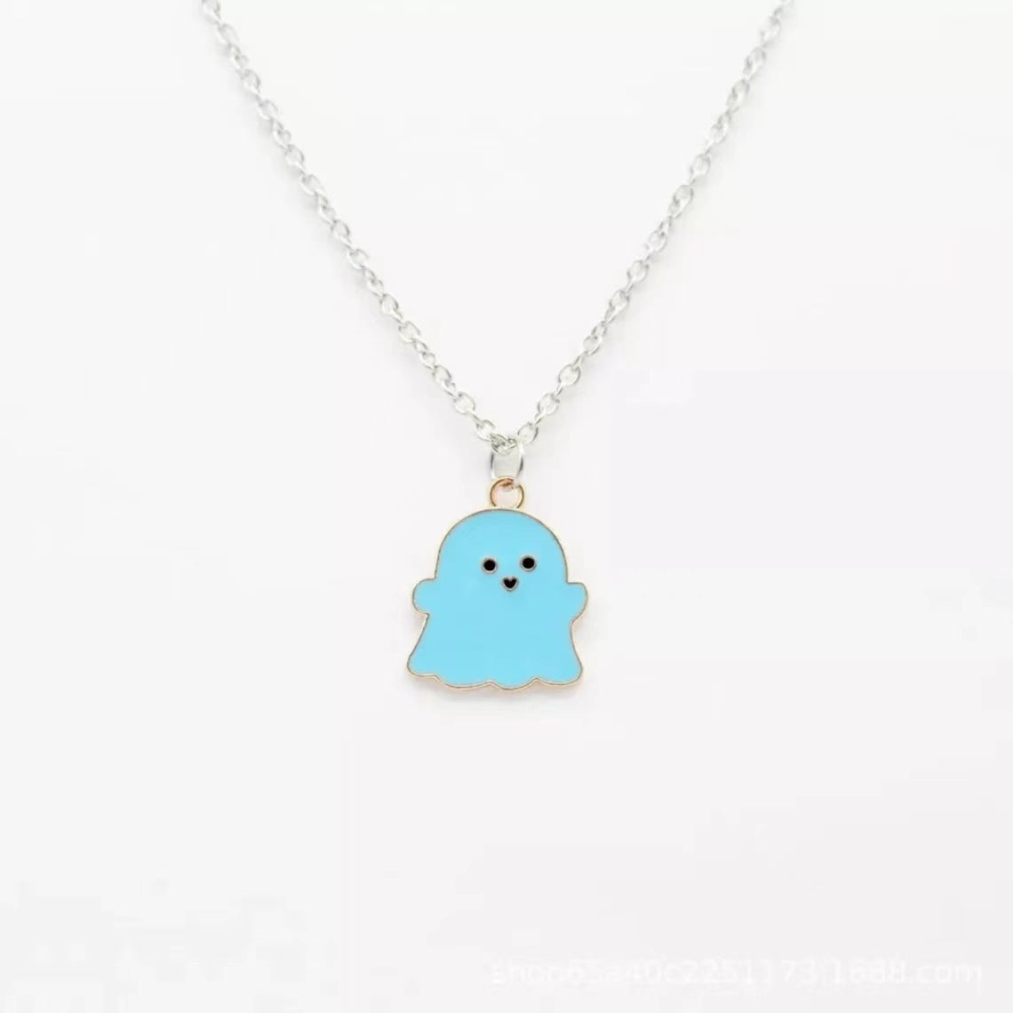 White Ghost Cartoon Halloween Gift Jewelry Necklaces