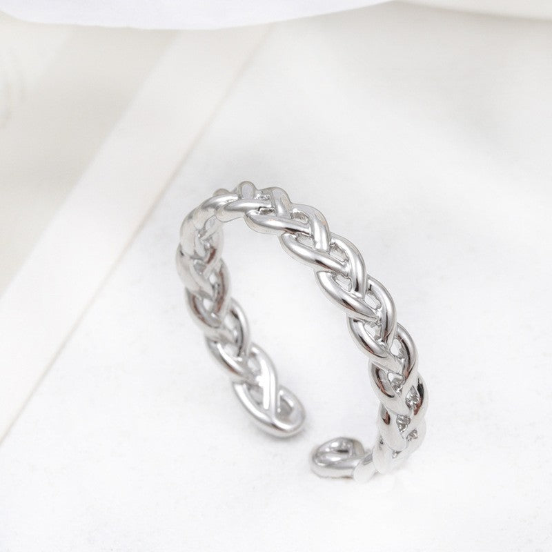 Micro Inlaid Zircon Pearl White Female Rings