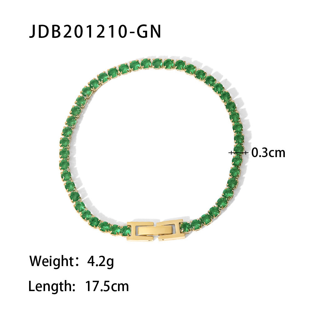 Niche Gold Chain Stainless Steel Zircon Bracelets