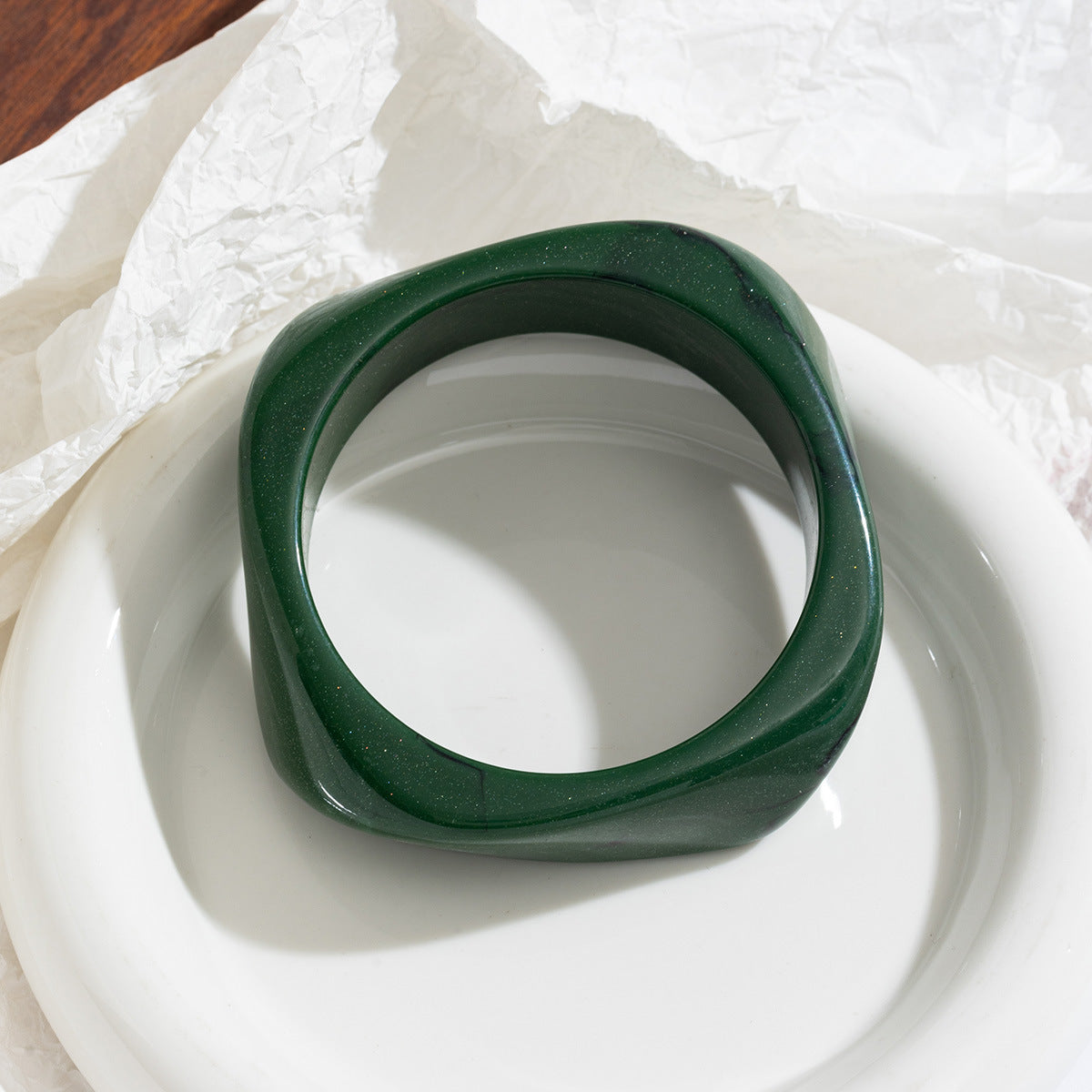 Women's Irregular Blooming Resin Curved Girlfriends Rings