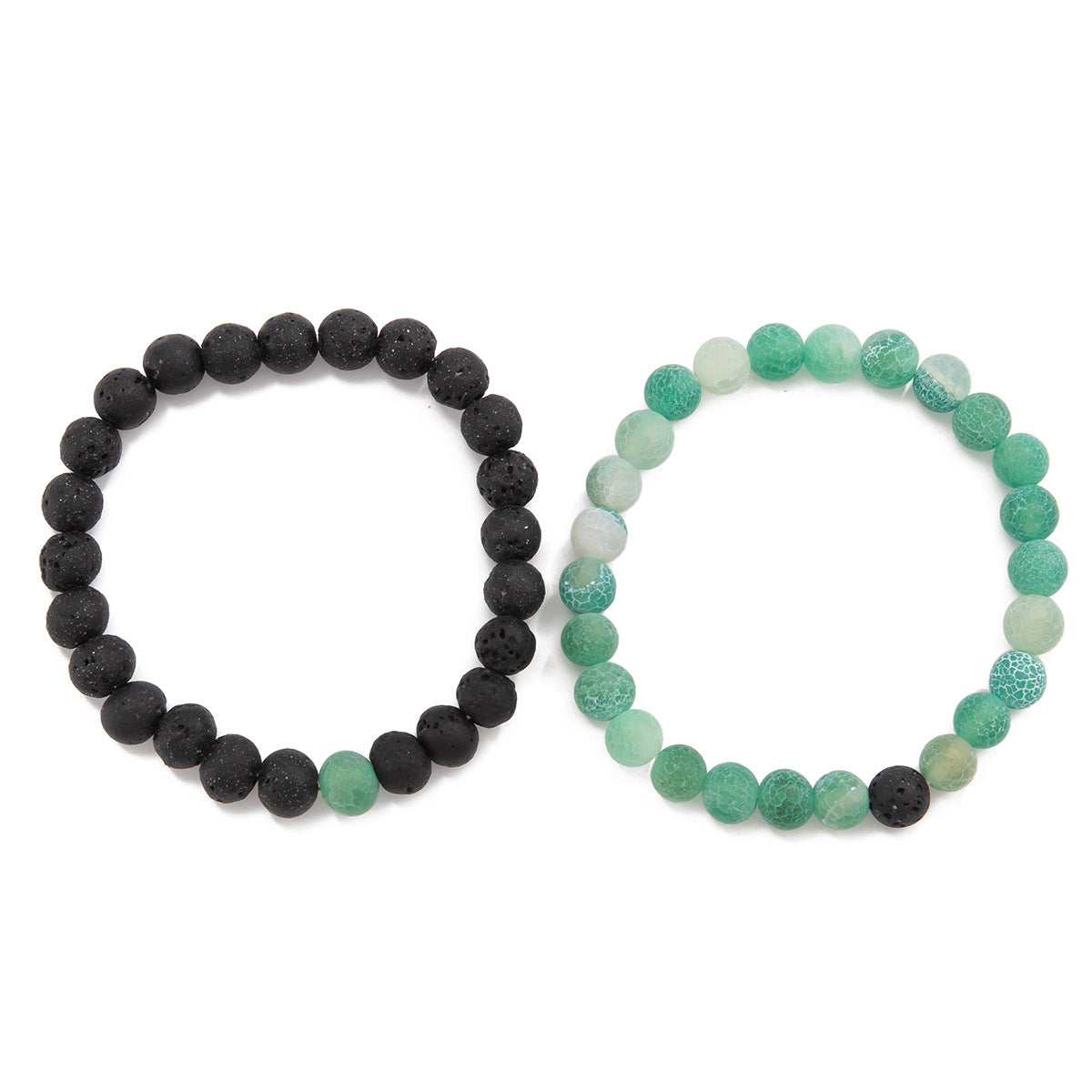 Men's Lava Volcanic Stone Hip Hop Niche Crack Bracelets