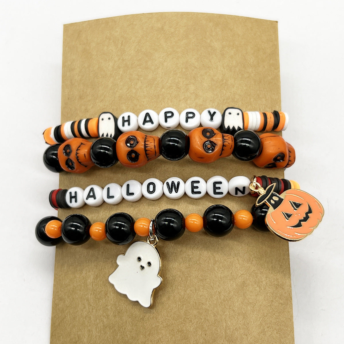 Halloween Stretch Suit Spider Pumpkin Skull Bracelets