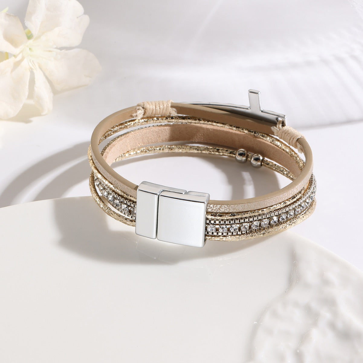 Bohemian Cross Light Luxury Micro Rhinestone Bracelets