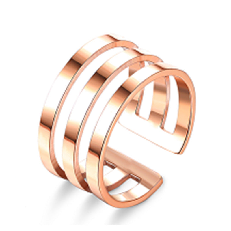 Adjustable Titanium Steel Popular Stainless Couple Rings