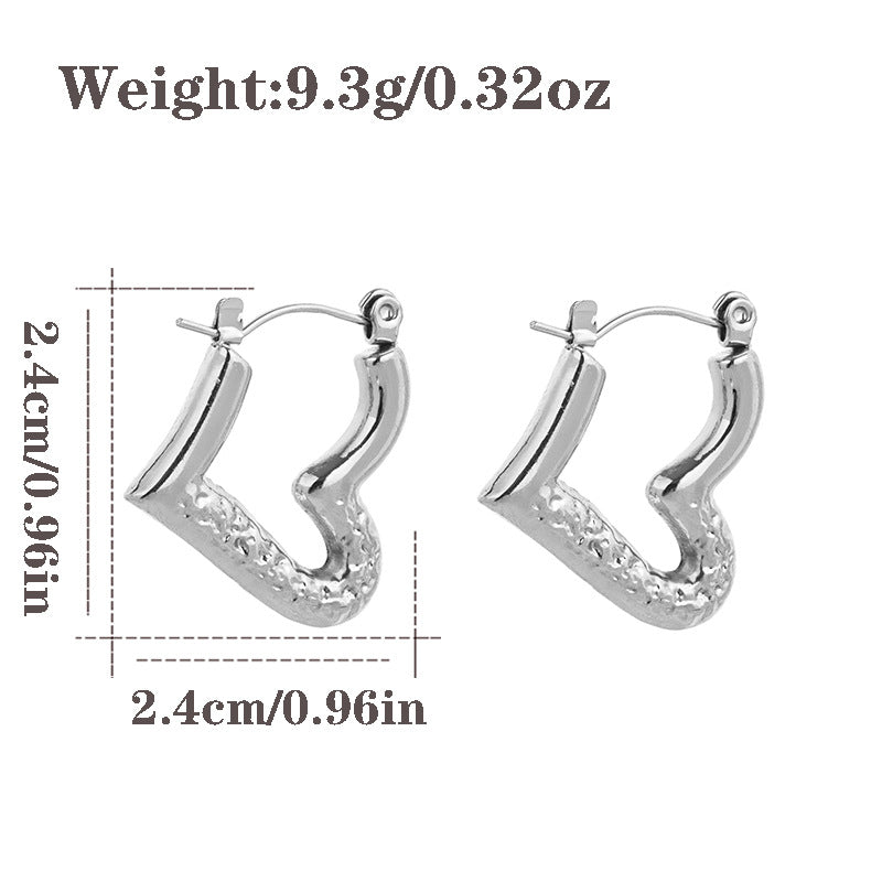 Women's Steel Love For Light Luxury Titanium Earrings