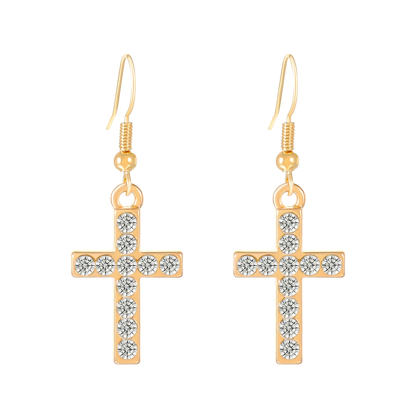 Women's Gothic Dark Diamond Cross Style Graceful Earrings