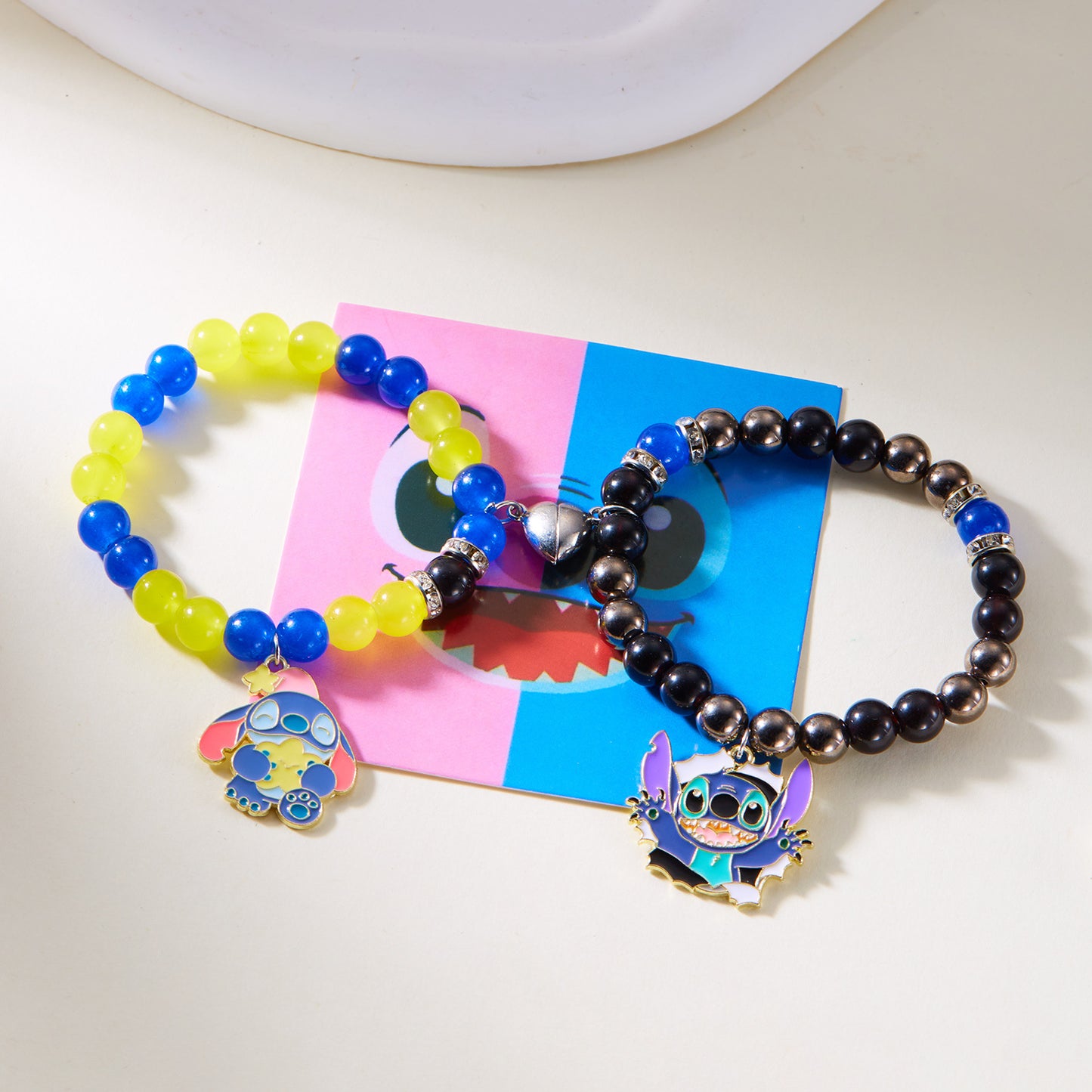 Red Blue Rope Cartoon Stitch Woven Bracelets