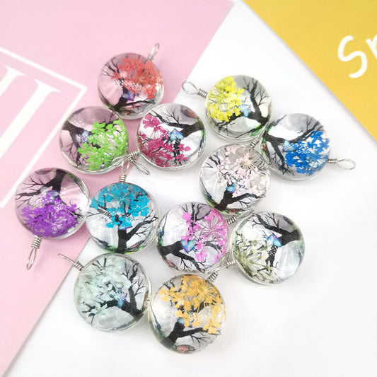 Flower Simple Handmade Specimen Time Stone Lace Tree Necklaces