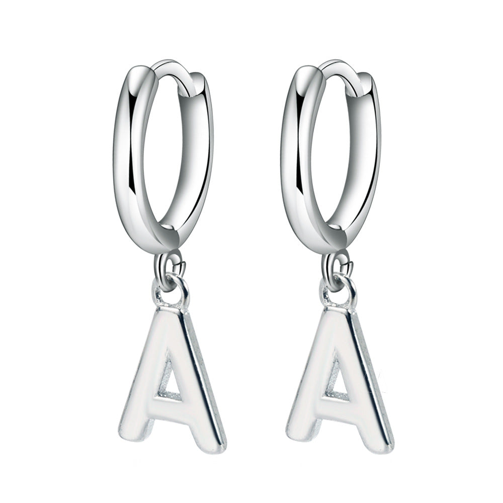 Clasp English Letters Fashion Temperament Entry Earrings