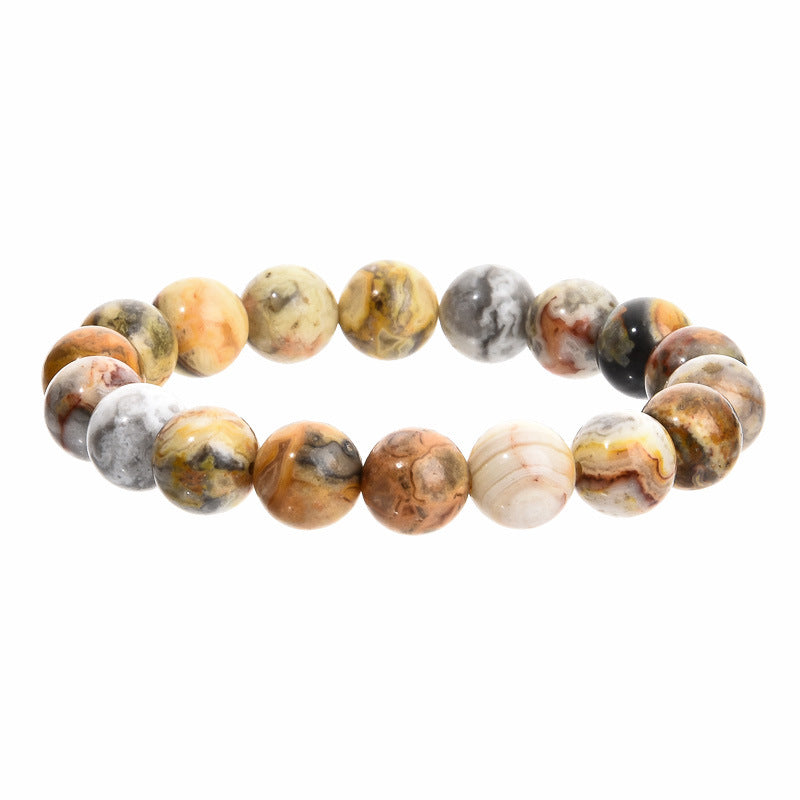 Indian Agate Mahogany Texture Beaded Color Bracelets