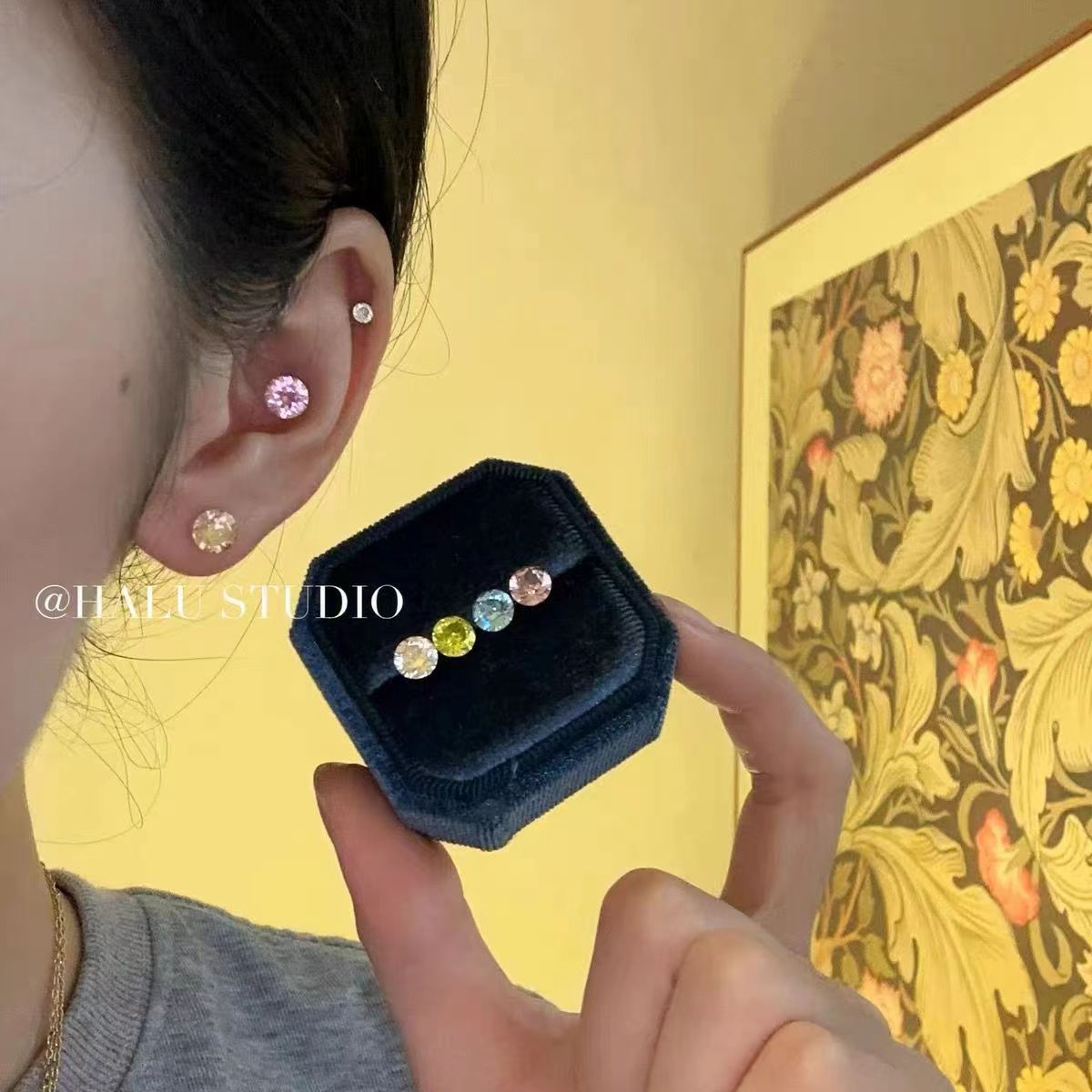 Ear Titanium Steel Colored Cochlear Bone Earrings