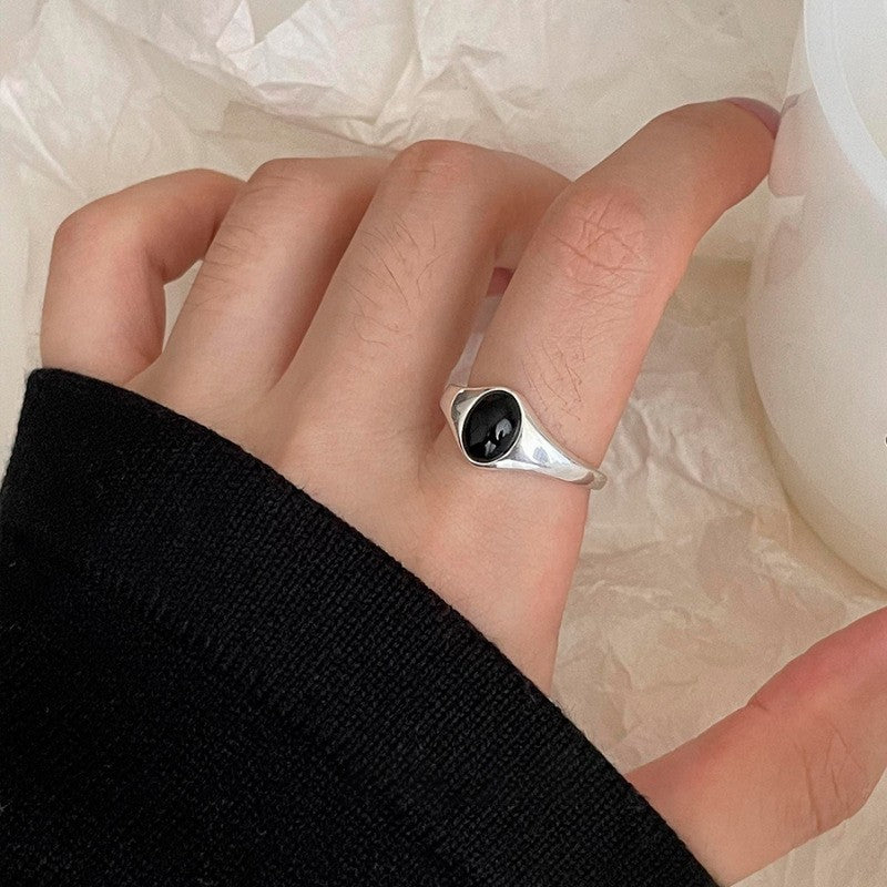 Irregular High-grade Moonstone Female Hollow Niche Design Rings