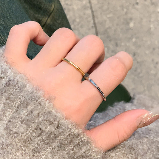 Design Titanium Steel Light Luxury Sense Rings