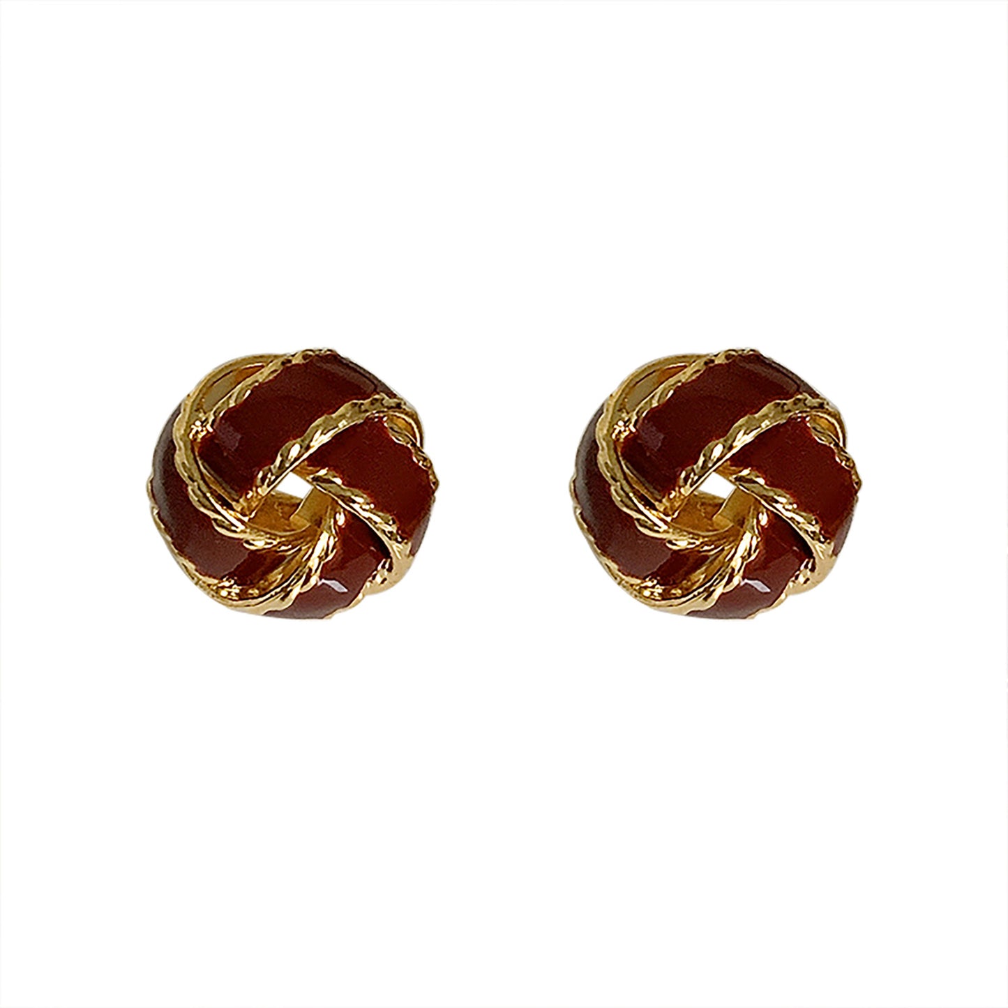 Women's Glaze Knotted Circle Ear Fashion Minority Earrings