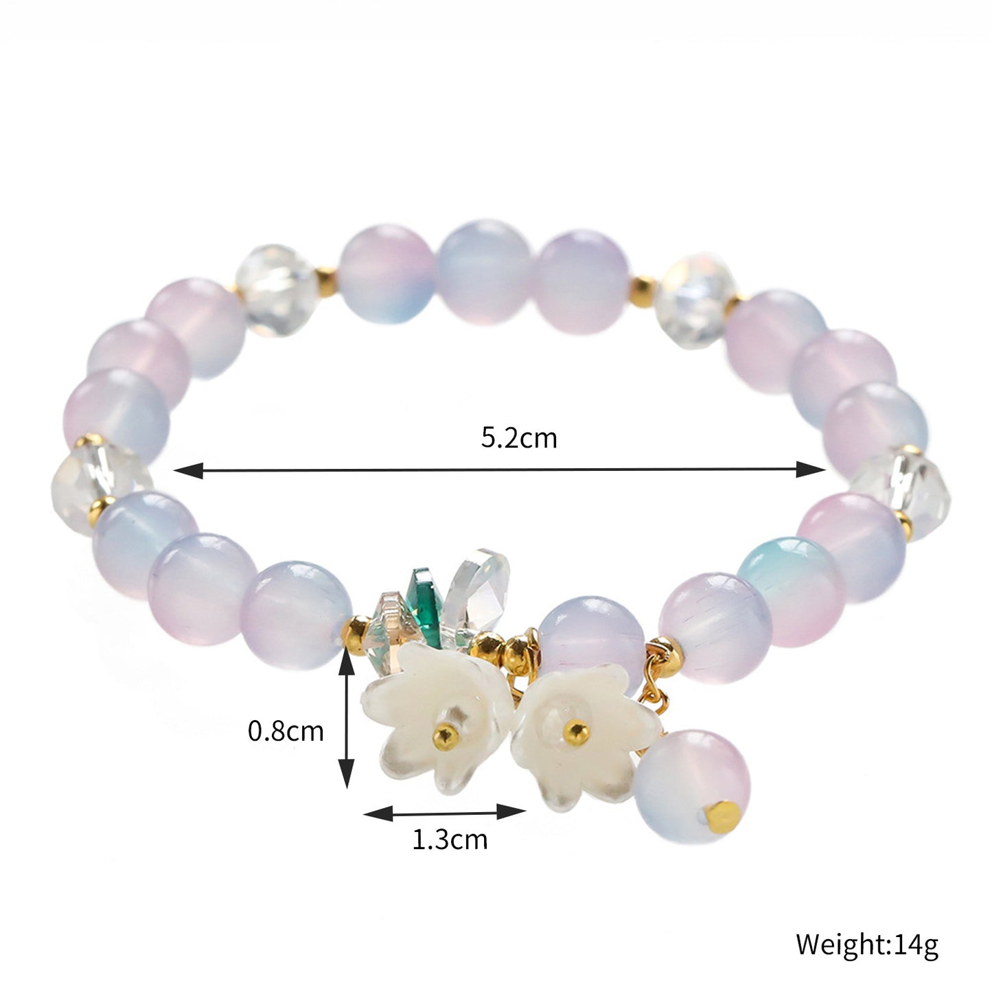 Floral Butterfly Niche Glaze Gift Friend Bracelets