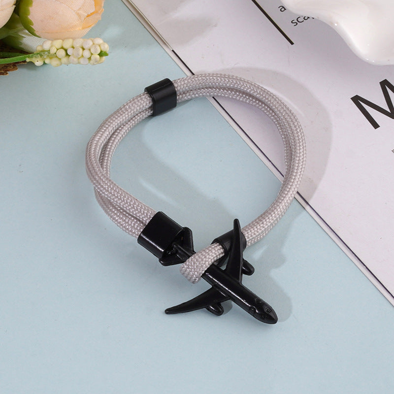 Men's Alloy Aircraft Buckle Lun Rope Retractable Bracelets