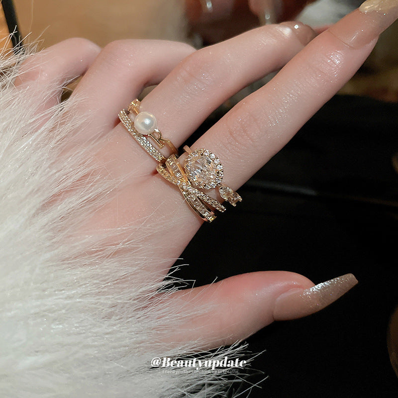 Women's Zircon Light Luxury Index Finger Exquisite Rings