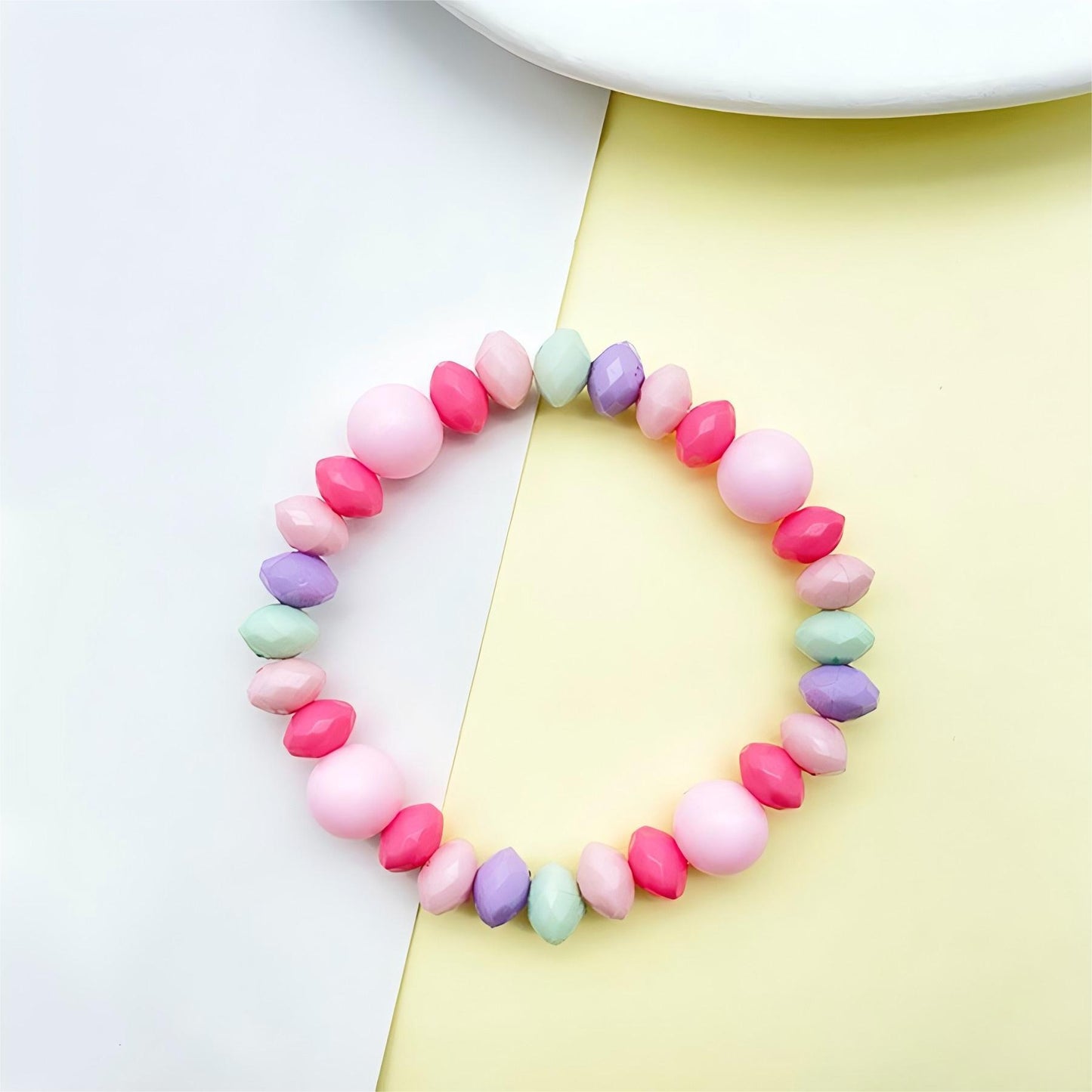 Children's Colorful Pearl Heart-shaped Beaded Cute Candy Accessories Stall Bracelets