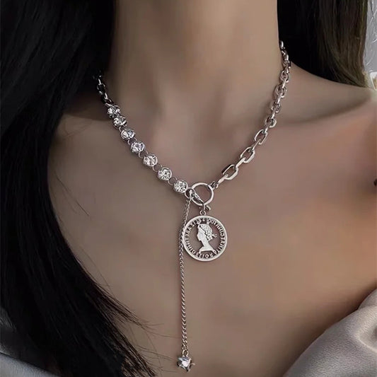 Portrait Love Female Cold Style Niche Titanium Necklaces