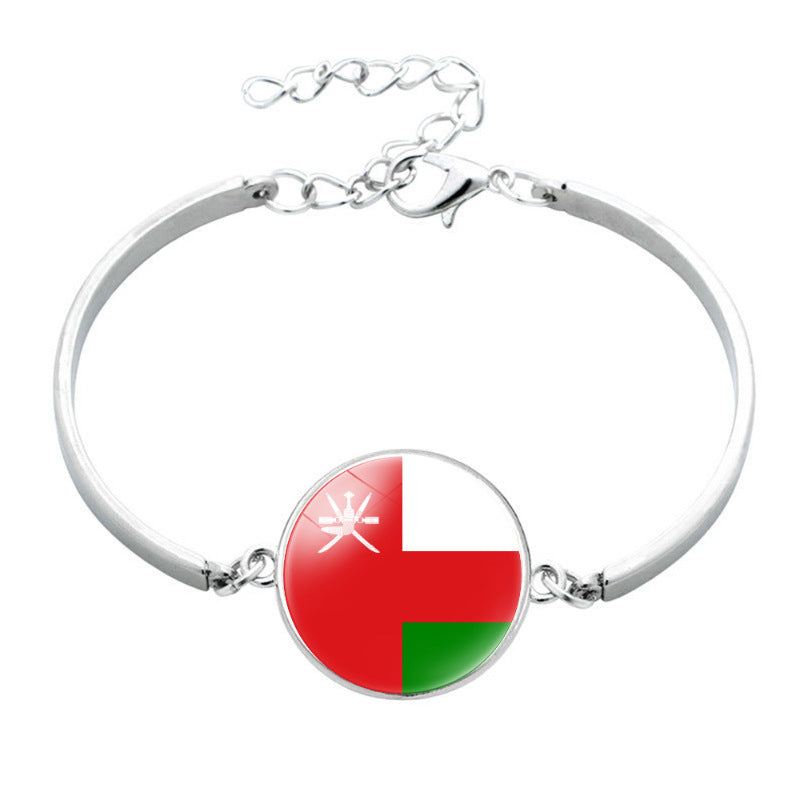 Asian National Flag Time Stone Palestine Bracelets