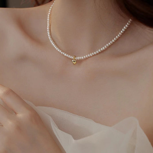 Love Pearl Clavicle Chain Female High Necklaces