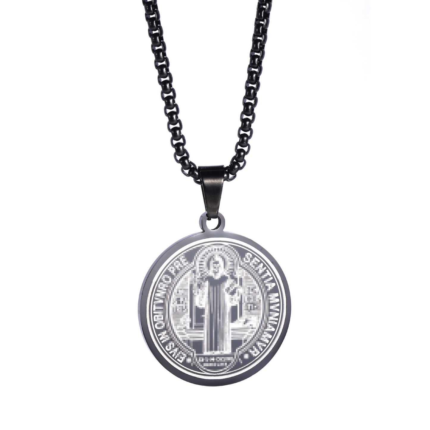 Stainless Steel Benedict Electroplated Round Hip Hop Sweater Pendant