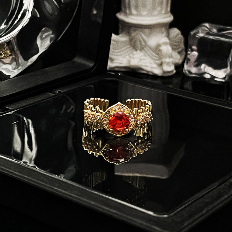 Court Style Lace Elegant Open Female Rings