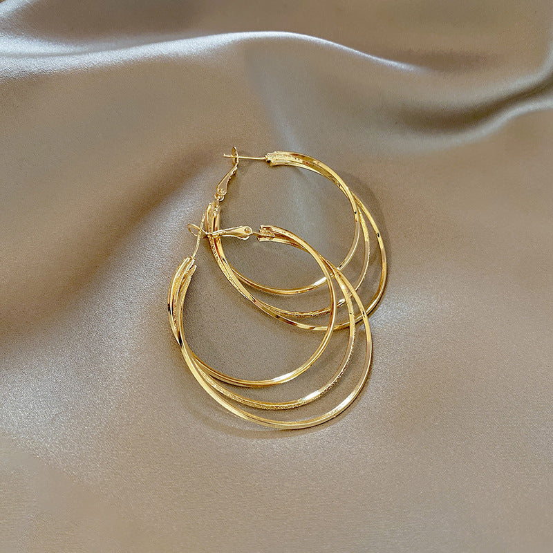 Women's Trendy Large Circle Fashion Temperament Goddess Earrings