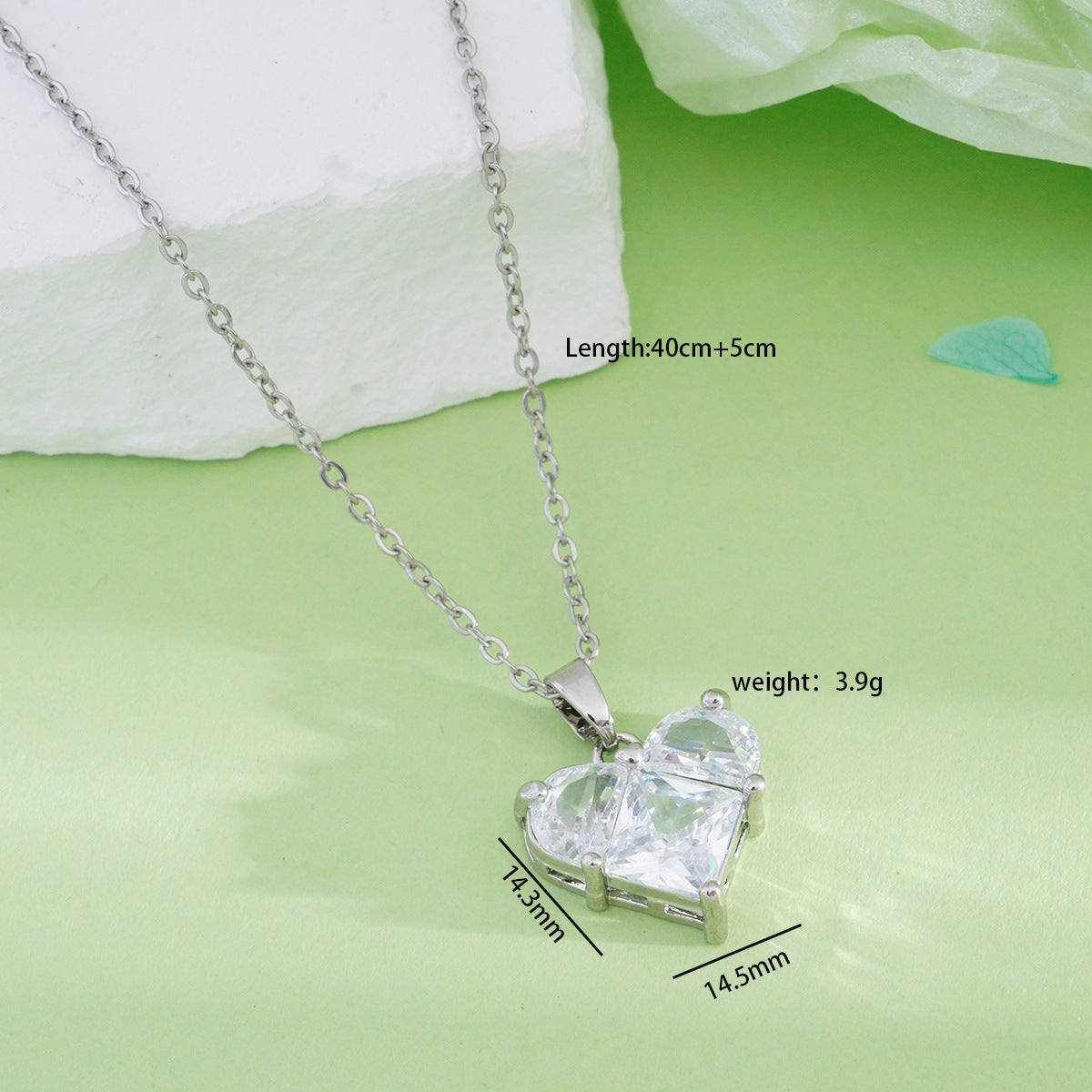 Women's For Gold Pink Love Design Sweet Necklaces