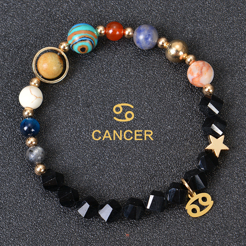 Planets Twee Constellations Frosted Stone Beaded Bracelets