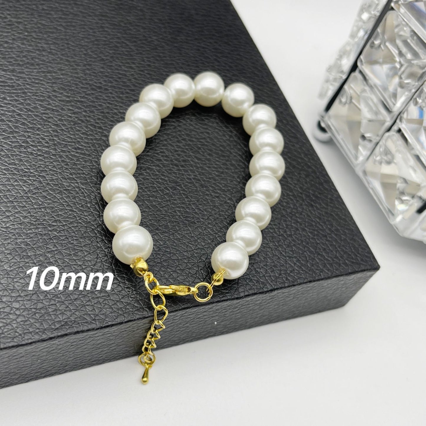 French Style Knot Pearl Female Bright Cream White Bracelets