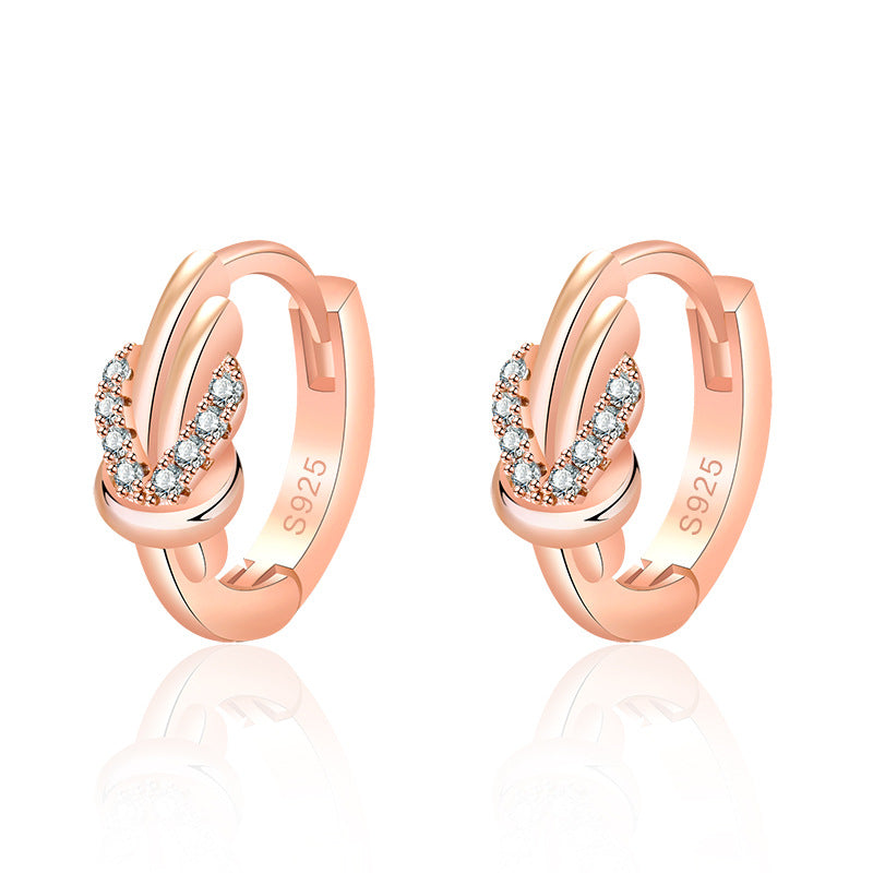 Knotted Circle Ear Clip Simple Elegant Stud Earrings