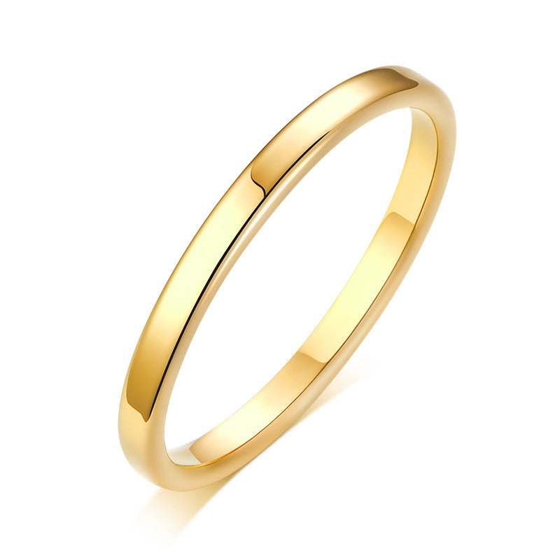 Women's Simple Wide Face Fashion Tail Gold Rings