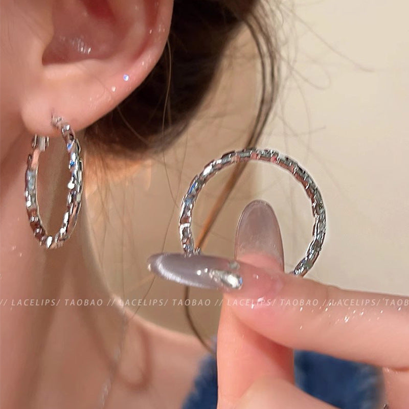 Women's Sier Needle Light Luxury Minority Pearl For Graceful Stud Earrings