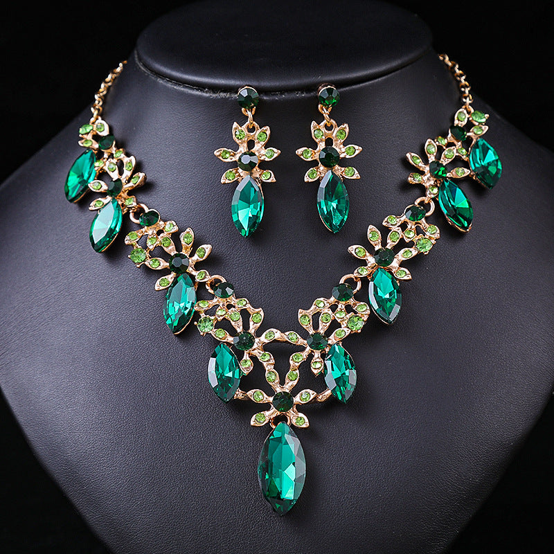 Women's Source High Profile Retro Luxury Crystal Banquet Formal Dress Necklaces